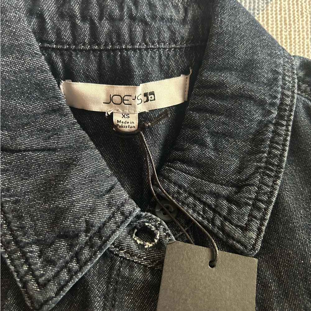 NWT Joe’s Dark Blue Cropped Denim Shirt - Picture 5 of 5